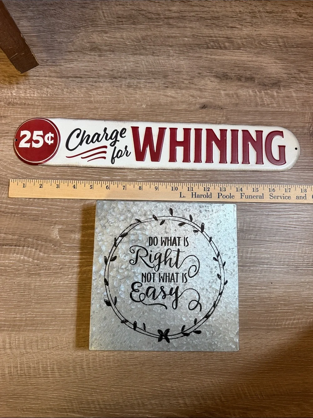 2 metal decor signs / Hobby Lobby